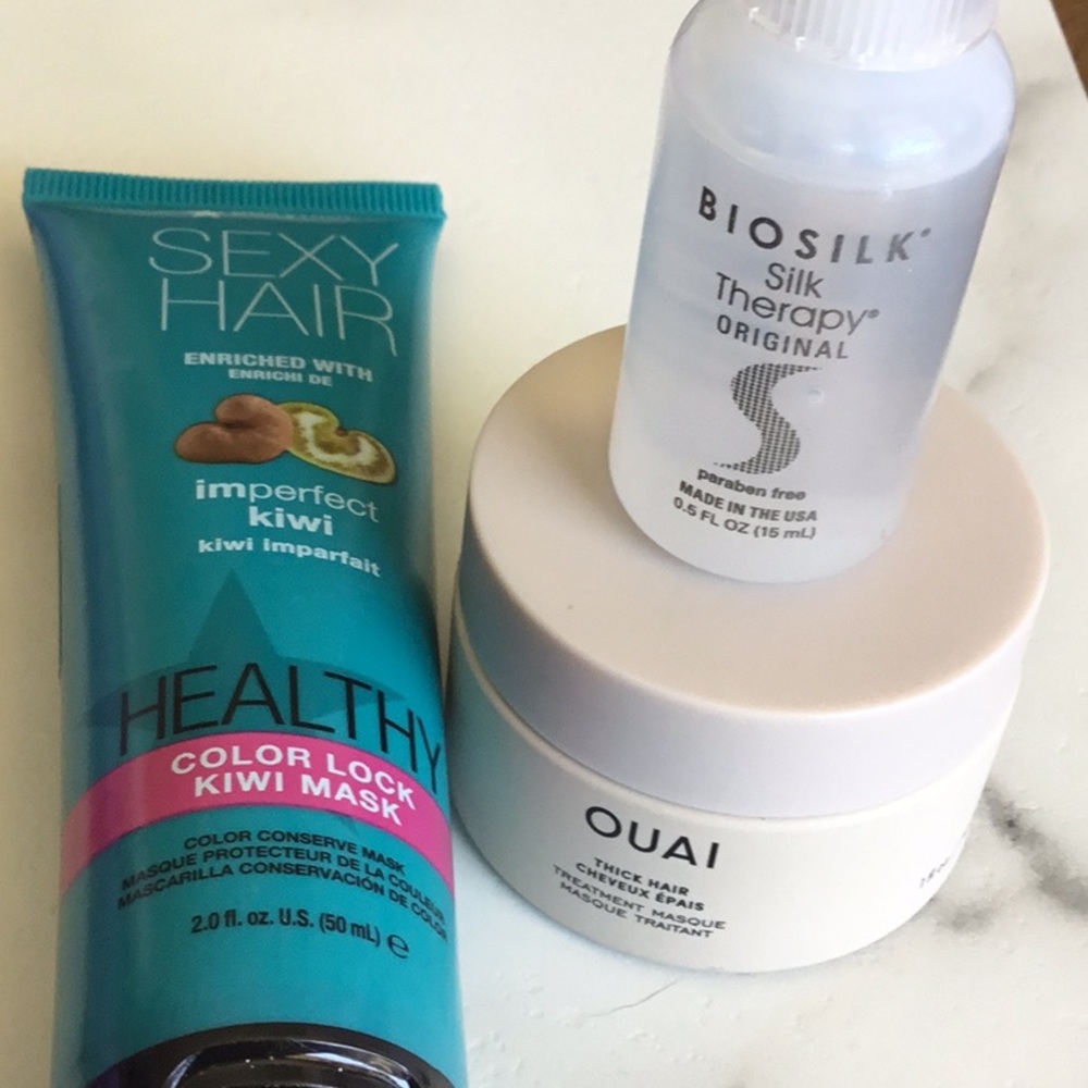 OUAI, BIOSILK, SEXYHAIR deluxe sample bundle All New